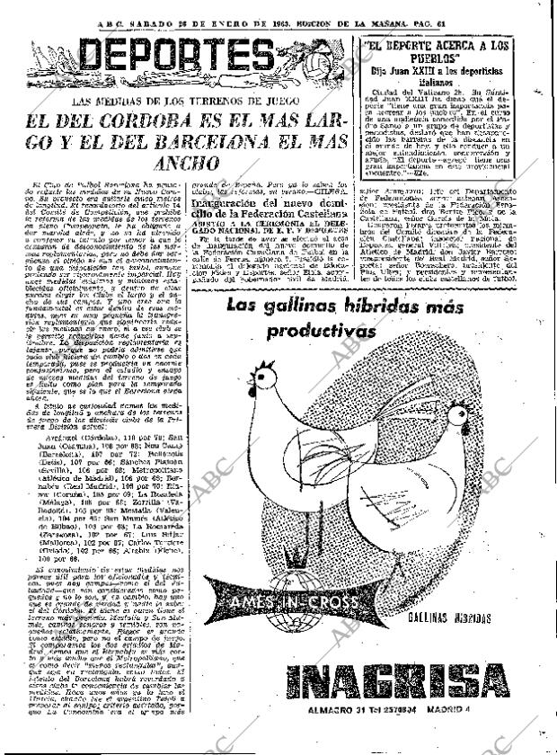 ABC MADRID 26-01-1963 página 61