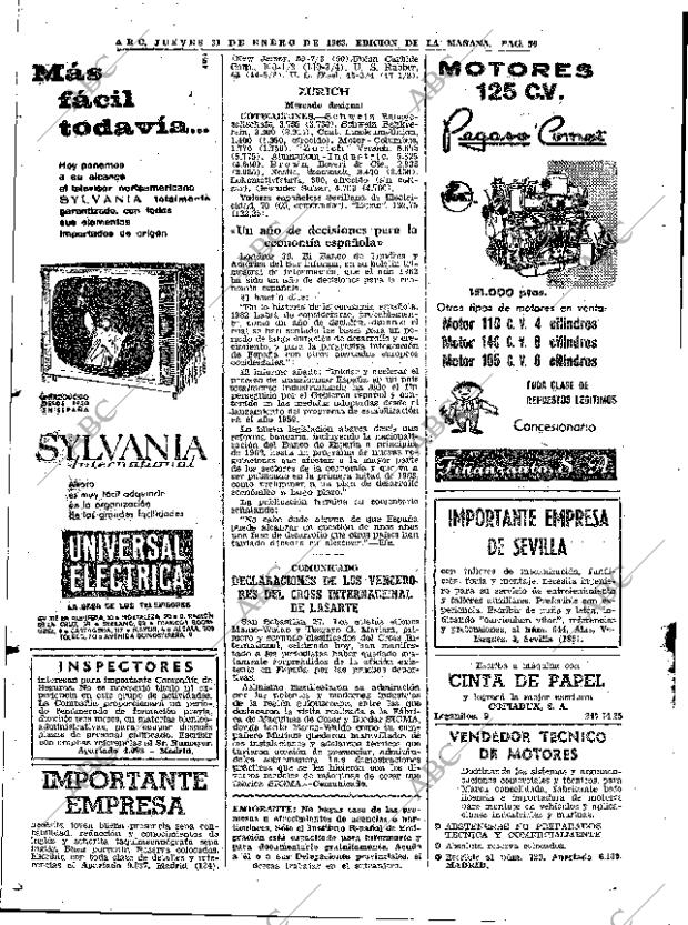 ABC MADRID 31-01-1963 página 56