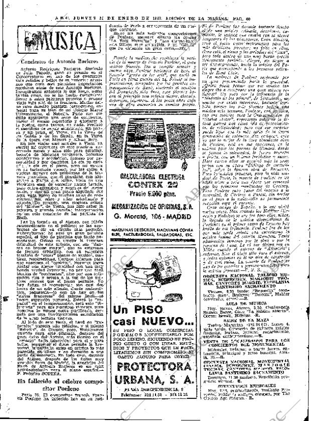 ABC MADRID 31-01-1963 página 60