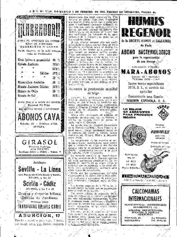 ABC SEVILLA 03-02-1963 página 46