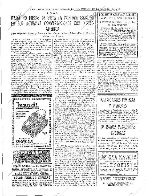 ABC MADRID 13-02-1963 página 40