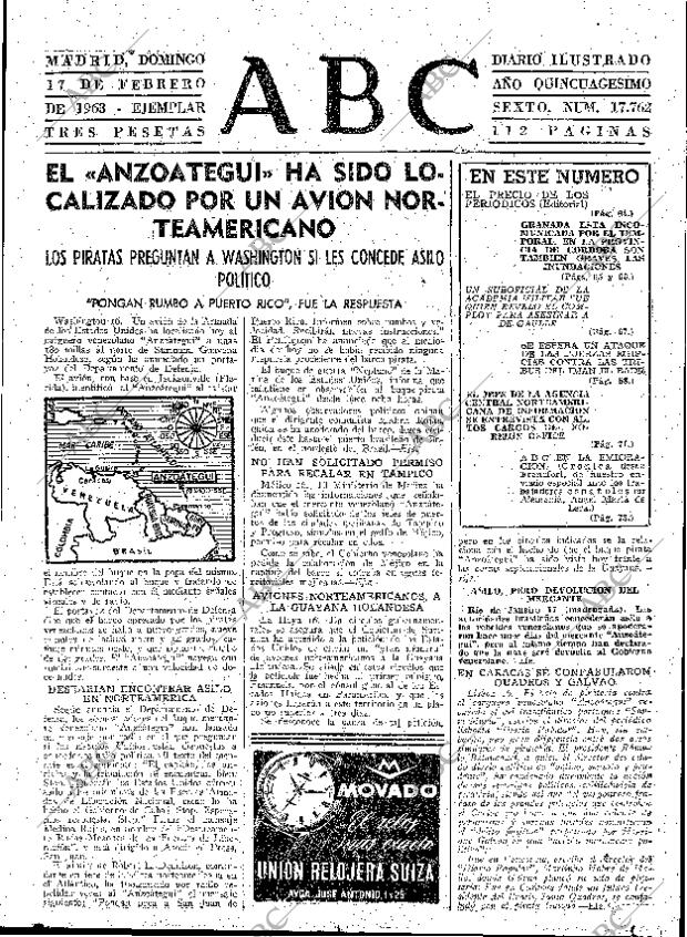 ABC MADRID 17-02-1963 página 63