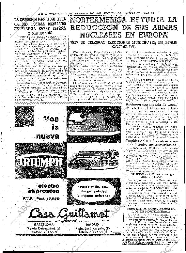 ABC MADRID 17-02-1963 página 69