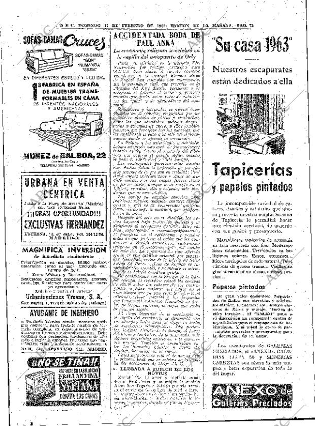 ABC MADRID 17-02-1963 página 72