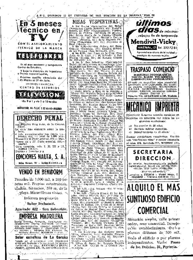 ABC MADRID 17-02-1963 página 78