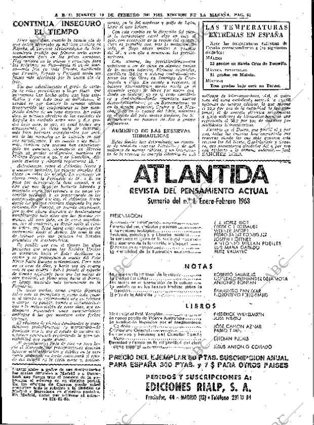 ABC MADRID 19-02-1963 página 51