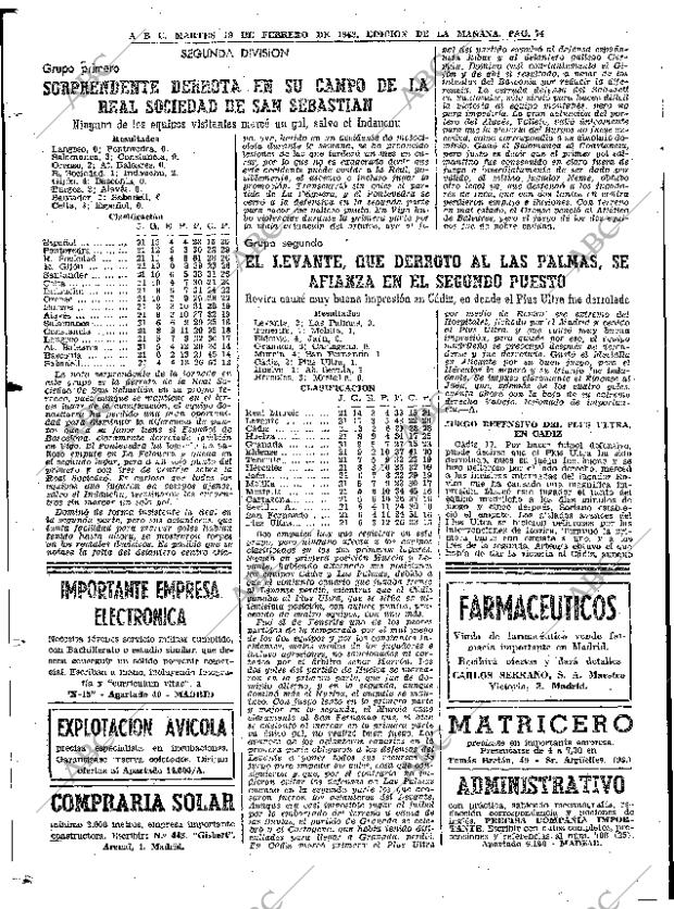 ABC MADRID 19-02-1963 página 74