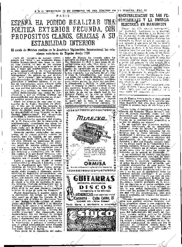 ABC MADRID 20-02-1963 página 53