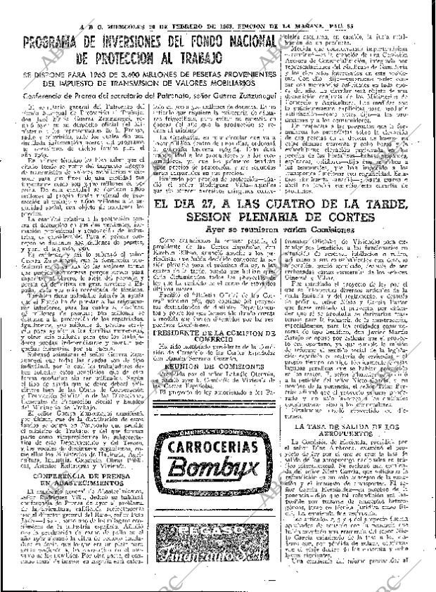 ABC MADRID 20-02-1963 página 55