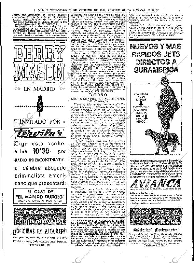 ABC MADRID 20-02-1963 página 62
