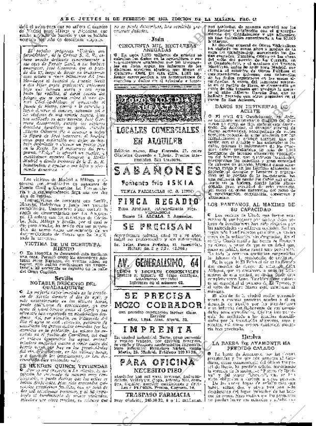 ABC MADRID 21-02-1963 página 42
