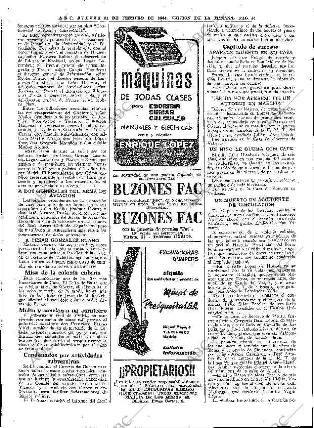 ABC MADRID 21-02-1963 página 50
