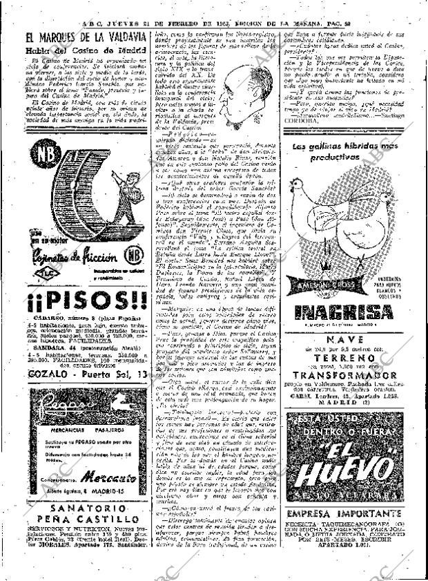 ABC MADRID 21-02-1963 página 52