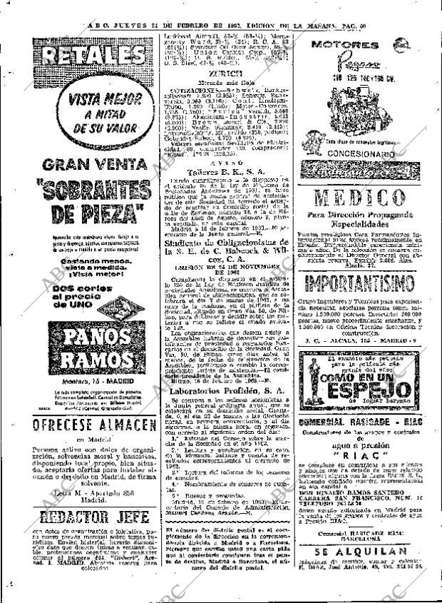 ABC MADRID 21-02-1963 página 60