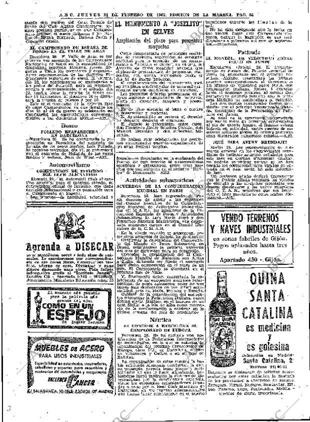 ABC MADRID 21-02-1963 página 64