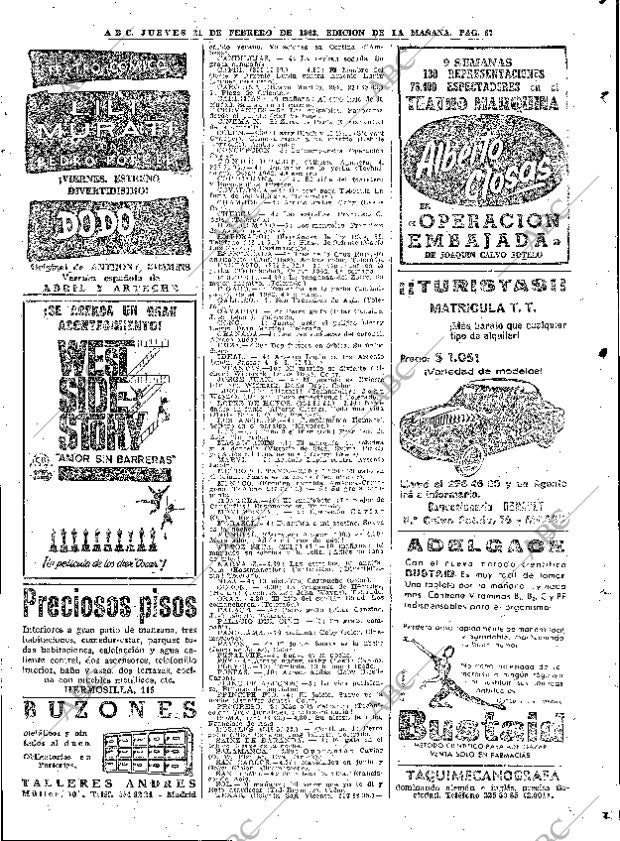 ABC MADRID 21-02-1963 página 67