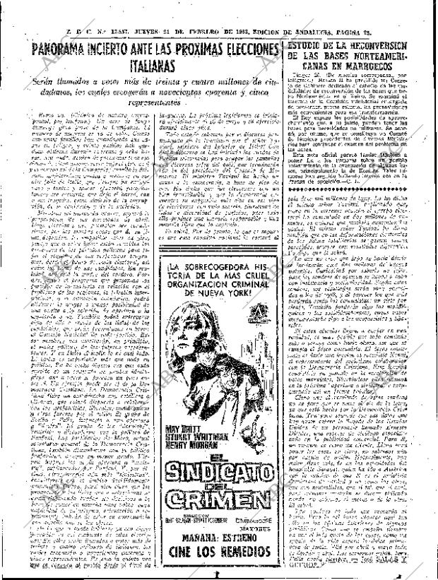ABC SEVILLA 21-02-1963 página 25