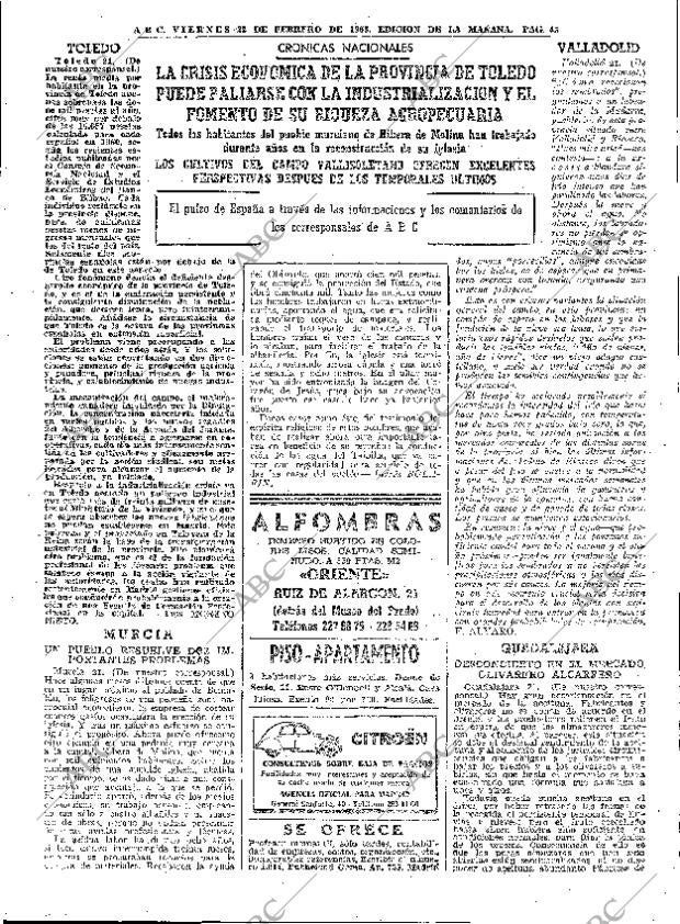ABC MADRID 22-02-1963 página 45