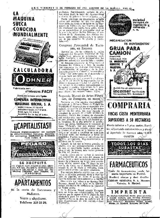 ABC MADRID 22-02-1963 página 48