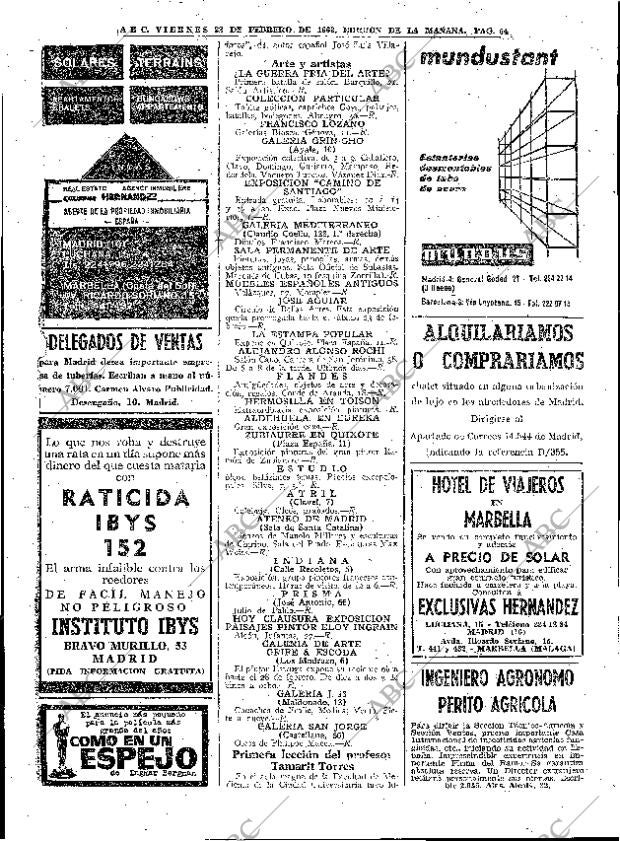 ABC MADRID 22-02-1963 página 54