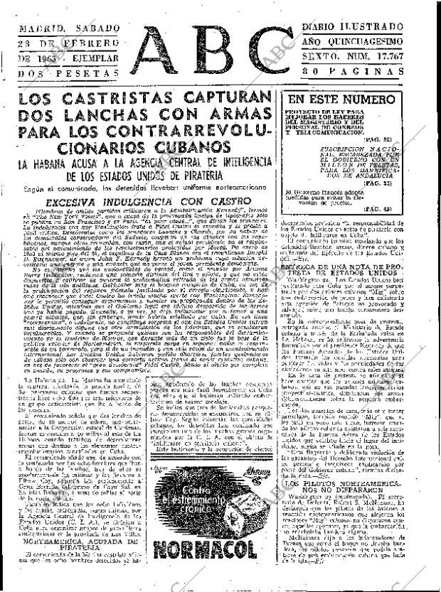 ABC MADRID 23-02-1963 página 31