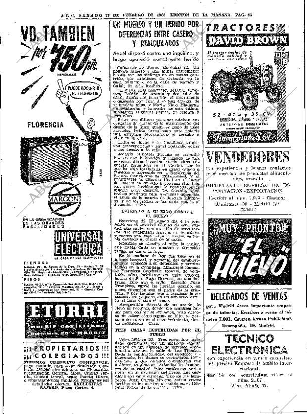 ABC MADRID 23-02-1963 página 46