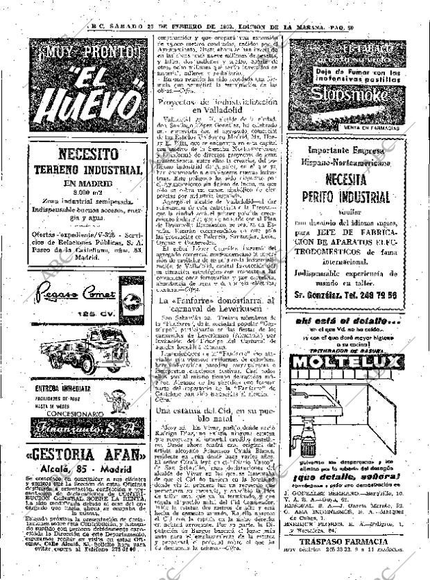 ABC MADRID 23-02-1963 página 50