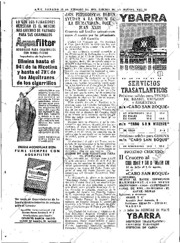 ABC MADRID 23-02-1963 página 58