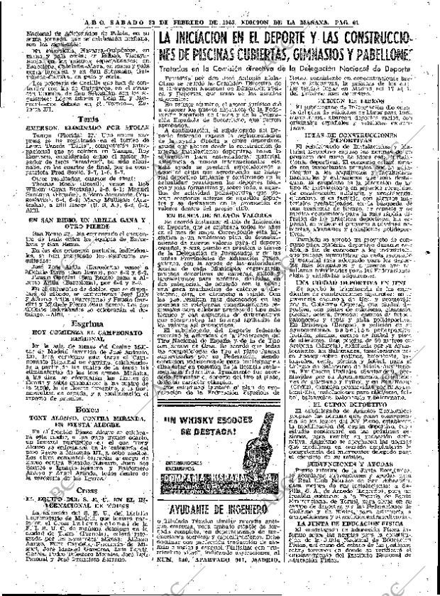 ABC MADRID 23-02-1963 página 61