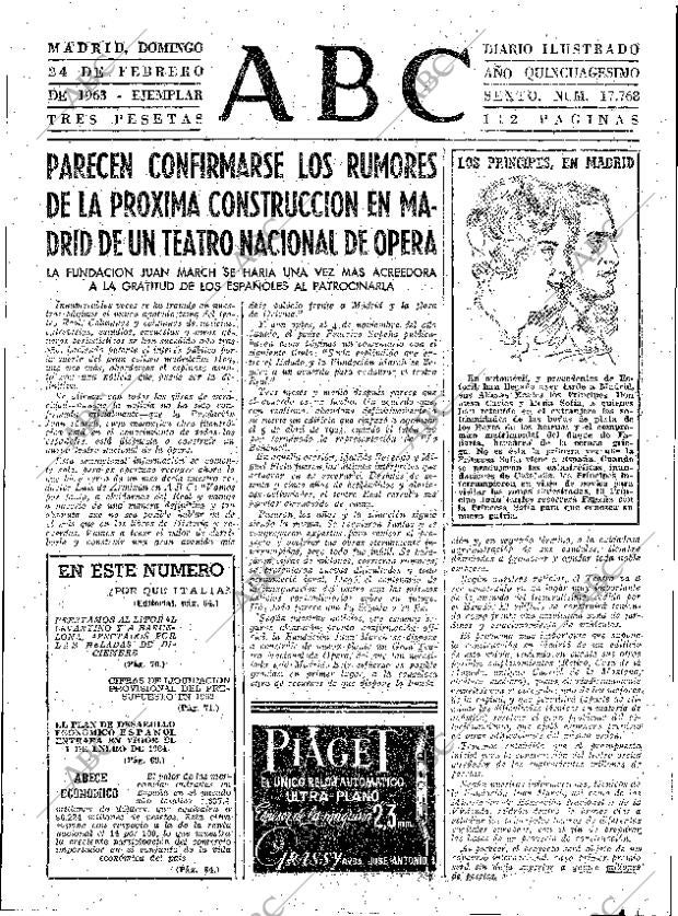 ABC MADRID 24-02-1963 página 63