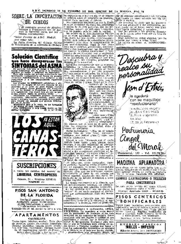 ABC MADRID 24-02-1963 página 74