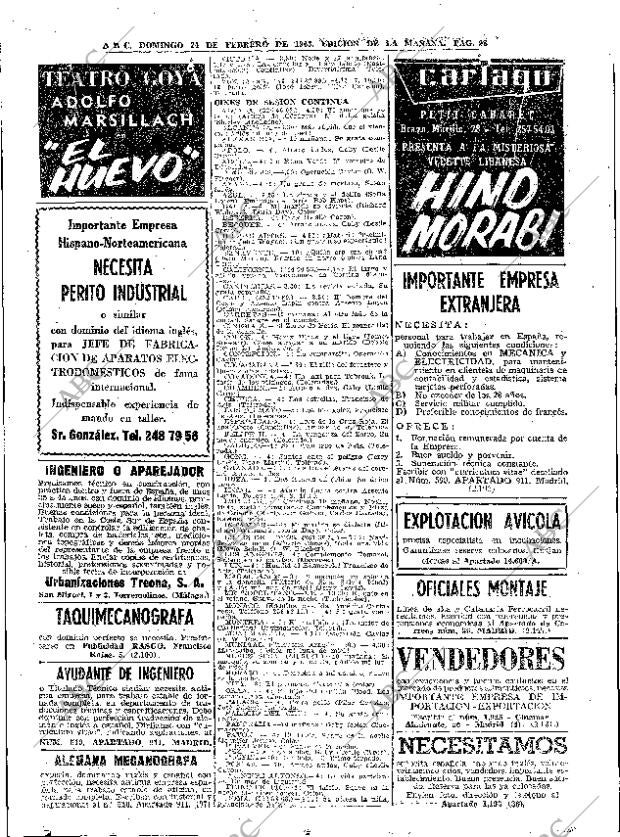ABC MADRID 24-02-1963 página 98
