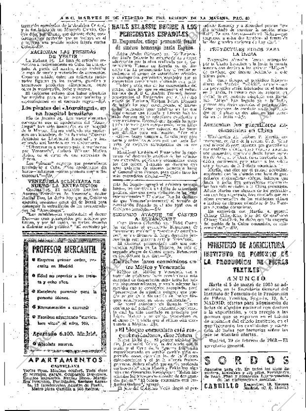 ABC MADRID 26-02-1963 página 40