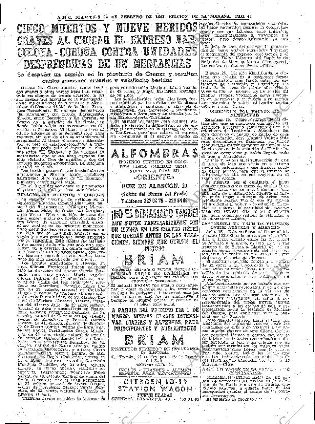 ABC MADRID 26-02-1963 página 43