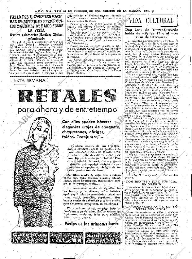 ABC MADRID 26-02-1963 página 49