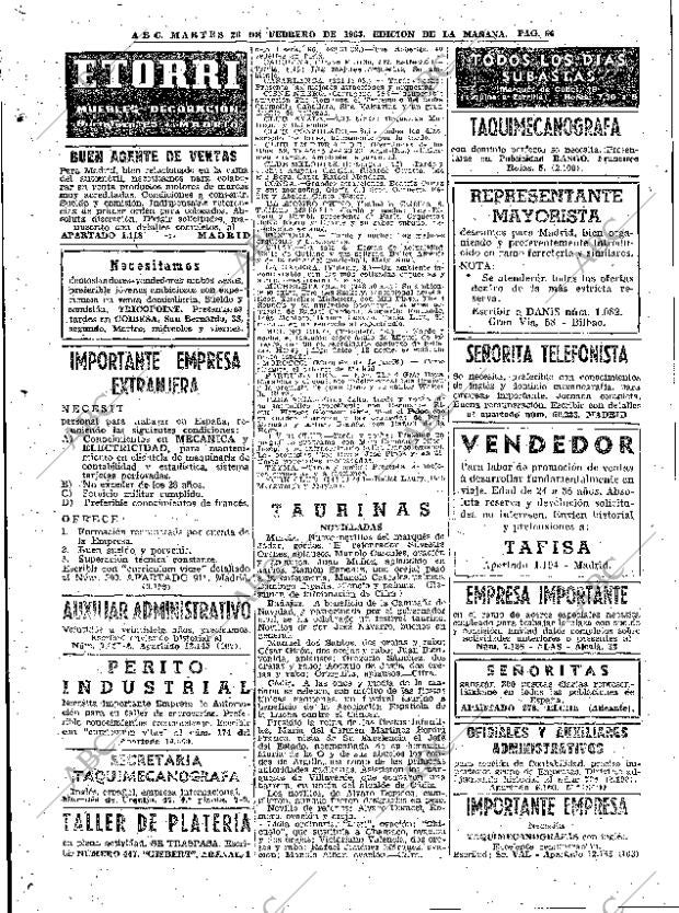 ABC MADRID 26-02-1963 página 66