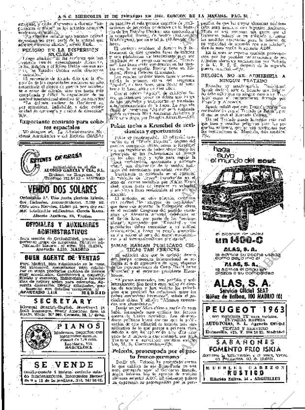 ABC MADRID 27-02-1963 página 54