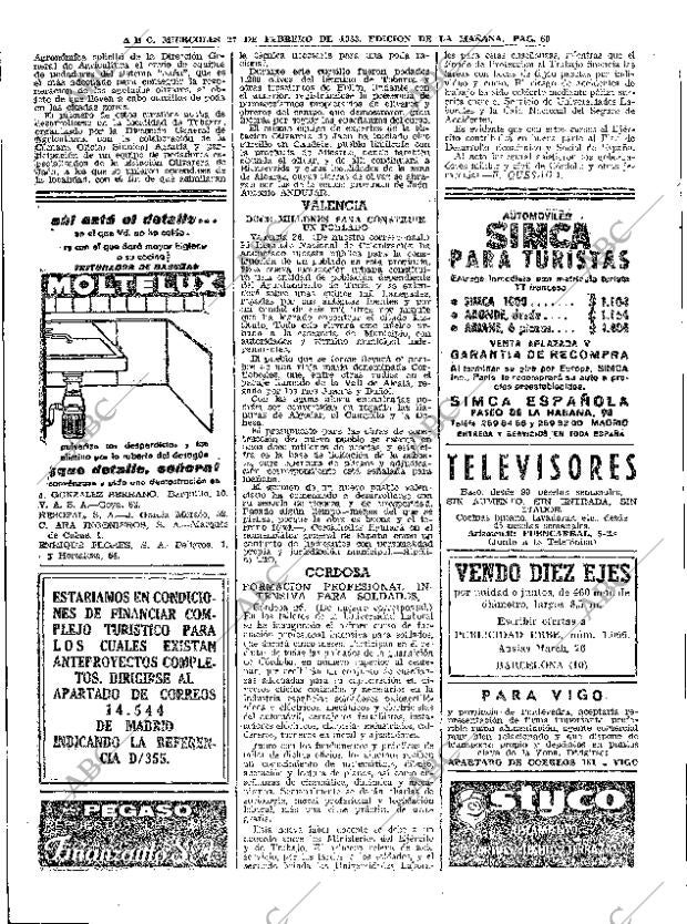 ABC MADRID 27-02-1963 página 60