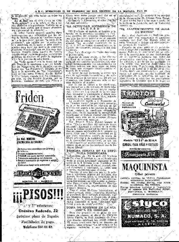 ABC MADRID 27-02-1963 página 66