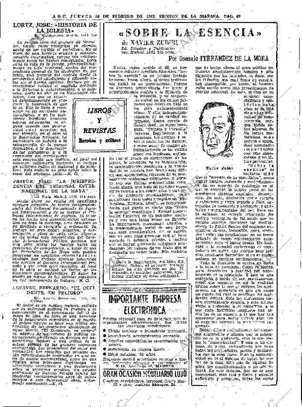 ABC MADRID 28-02-1963 página 49