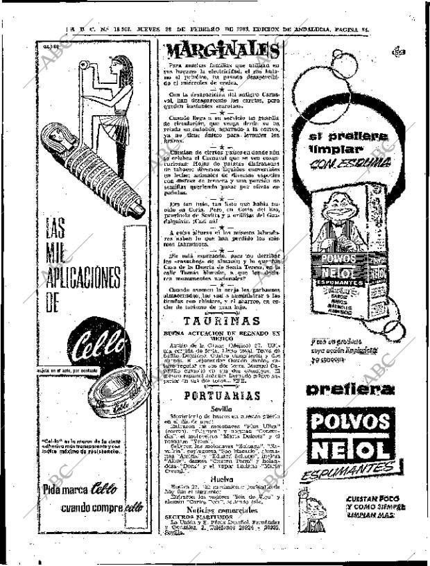 ABC SEVILLA 28-02-1963 página 54