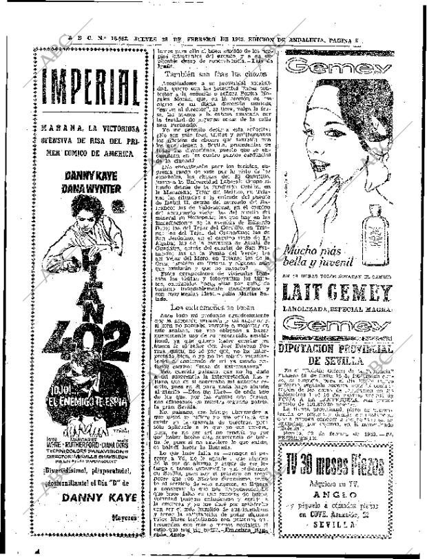 ABC SEVILLA 28-02-1963 página 56