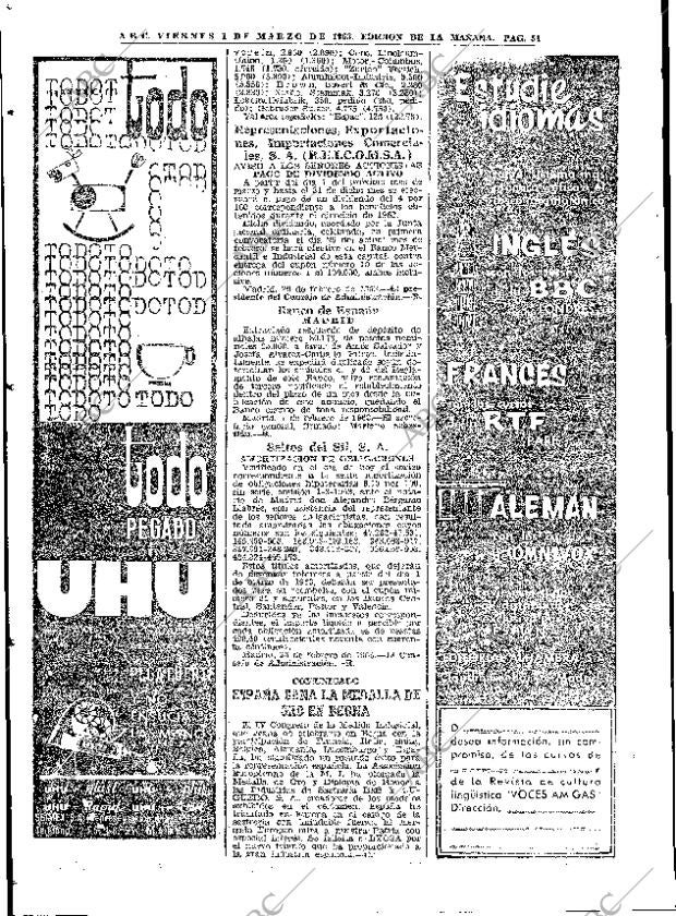 ABC MADRID 01-03-1963 página 54