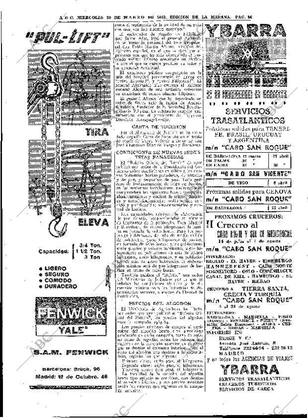 ABC MADRID 20-03-1963 página 56