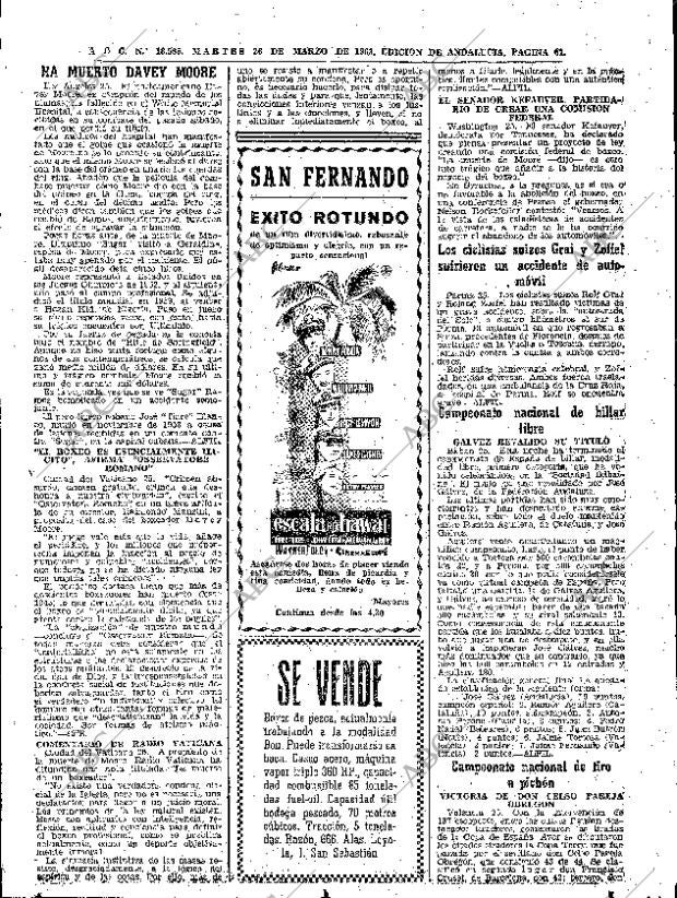 ABC SEVILLA 26-03-1963 página 61