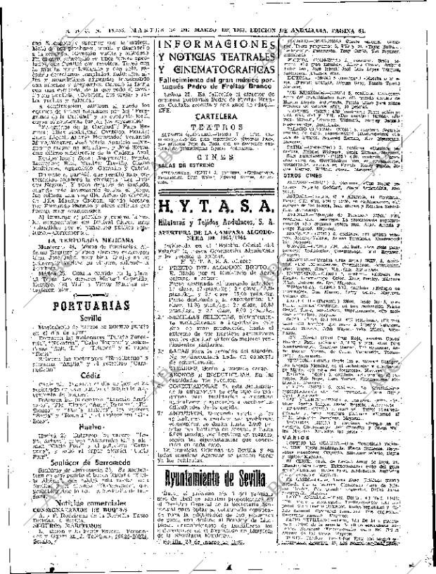 ABC SEVILLA 26-03-1963 página 64
