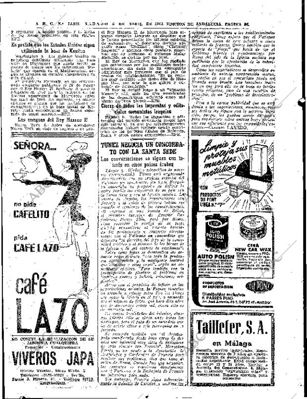 ABC SEVILLA 06-04-1963 página 56