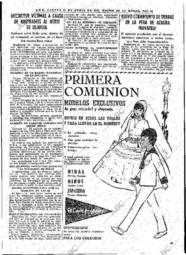 ABC MADRID 11-04-1963 página 45