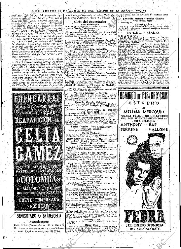 ABC MADRID 11-04-1963 página 66