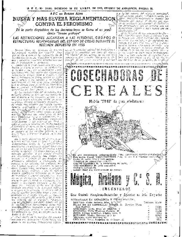 ABC SEVILLA 14-04-1963 página 61